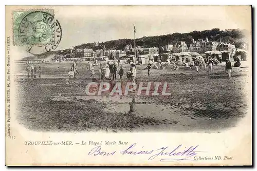 Ansichtskarte AK Trouville sur Mer La Plage a Maree Basse