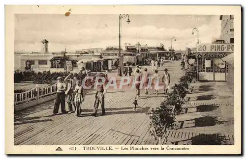 Cartes postales Trouville Les Planches vers la Cancaniere