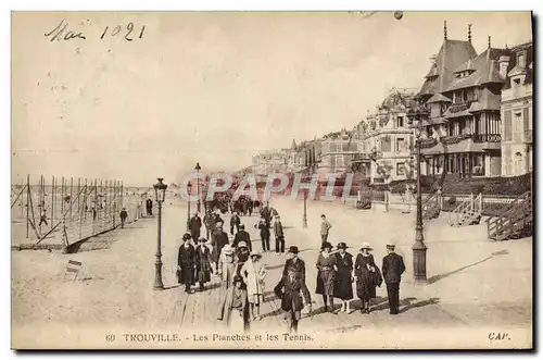 Cartes postales Trouville Les Planches et les Tennis