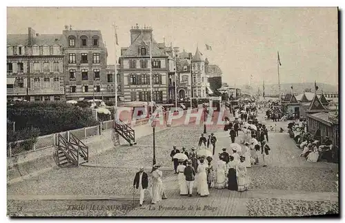 Cartes postales Trouville sur Mer La Promenade de la Plage