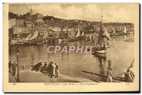 Ansichtskarte AK Trouville Le Port Bateaux Peche Pecheur