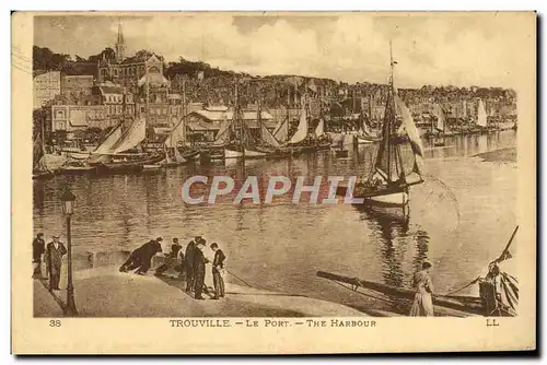 Cartes postales Trouville Le Port Bateaux Peche Pecheur