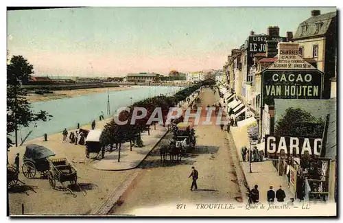 Cartes postales Trouville Quai de Joinville Publicite Cacao Van Houten Garage