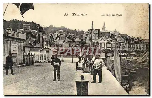 Ansichtskarte AK Trouville Quai Un Coin du quai