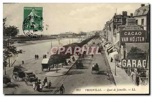 Cartes postales Trouville Quai de Joinville Publicite Cacao Van Houten Garage