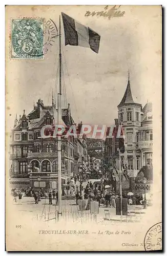 Cartes postales Trouville sur Mer La Rue De Paris