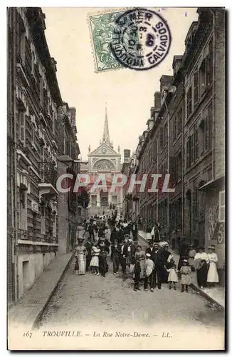 Cartes postales Trouville La Rue Notre Dame