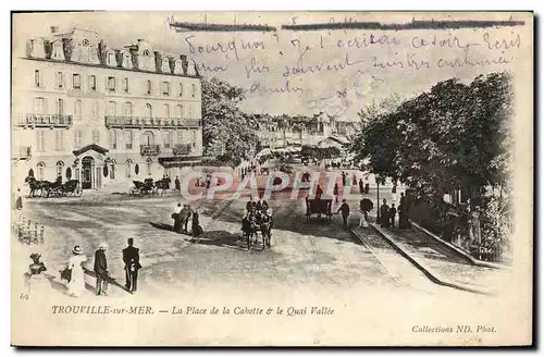 Ansichtskarte AK Trouville Sur Mer La Plage de La Cathotte le Quai Vallee