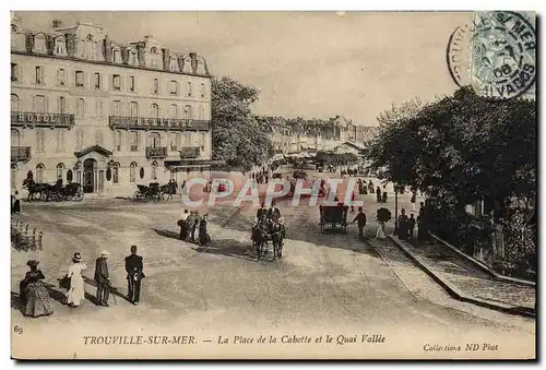 Ansichtskarte AK Trouville Sur Mer La Plage de La Cathotte le Quai Vallee