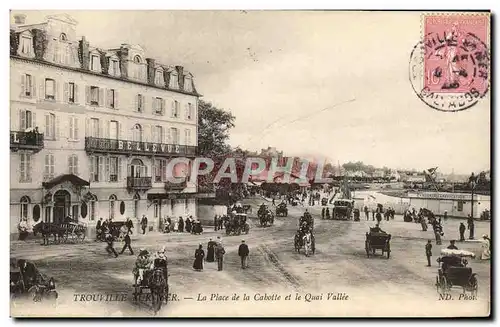 Ansichtskarte AK Trouville Sur Mer La Plage de La Cathotte le Quai Vallee