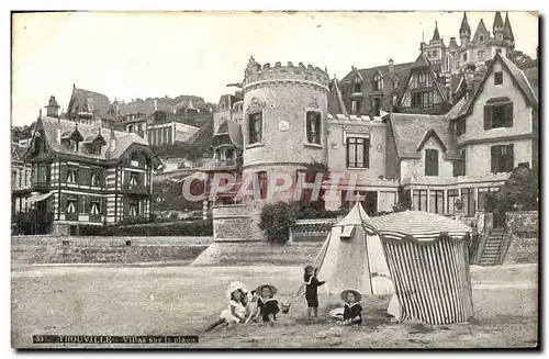 Cartes postales Trouville Villas sur la plage