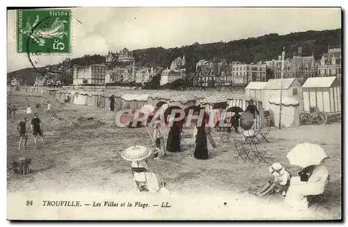 Ansichtskarte AK Trouville Les villas et la plage