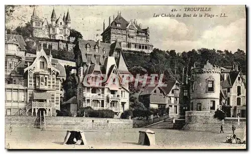 Ansichtskarte AK Trouville Les Chalets du bout de la plage