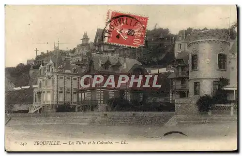 Ansichtskarte AK Trouville Les villas et le calvaire