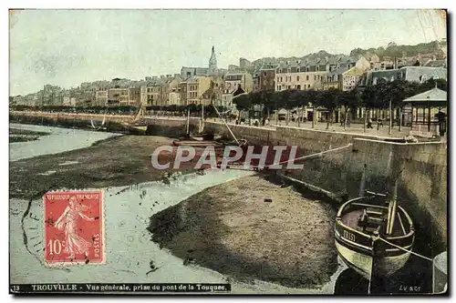 Ansichtskarte AK Trouville Vue generale prise du pont de la Touques