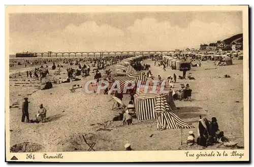 Cartes postales Trouville Vue generale de la plage