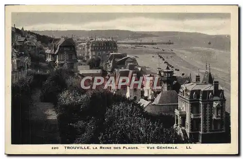 Cartes postales Trouville La reine des plages vue generale