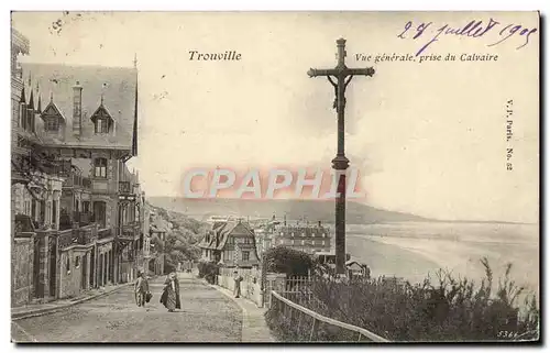 Ansichtskarte AK Trouville Vue generale prise du calvaire