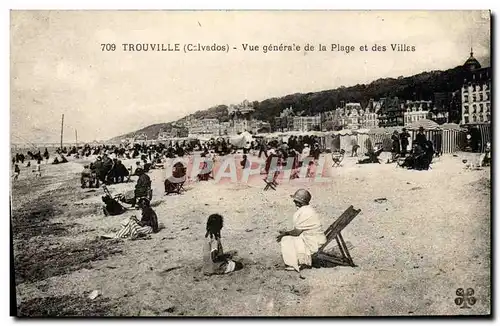 Ansichtskarte AK Trouville Vue generale de la plage et des villas