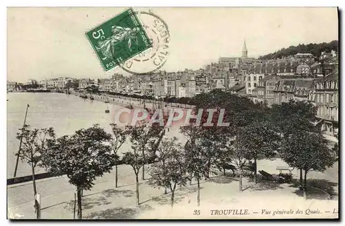 Cartes postales Trouville Vue generale des quais