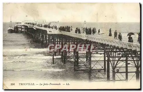 Cartes postales Trouville La jetee promenade Bateau