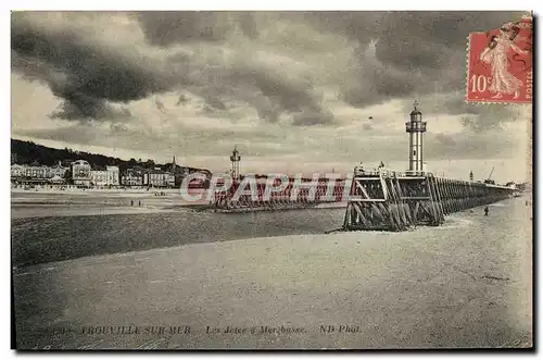 Cartes postales Trouville Sur Mer Les jetee mer basse