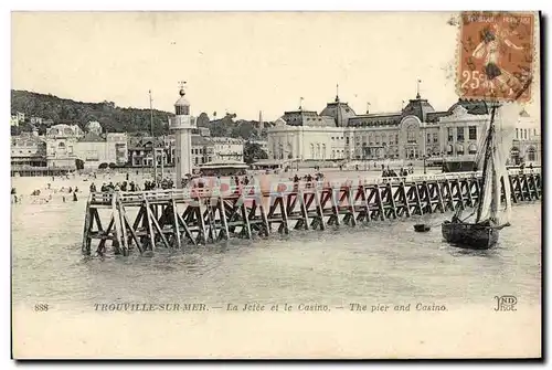 Cartes postales Trouville Sur Mer La jetee et le casino