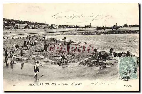 Cartes postales Trouville Sur mer pecheurs d&#39equilles peche