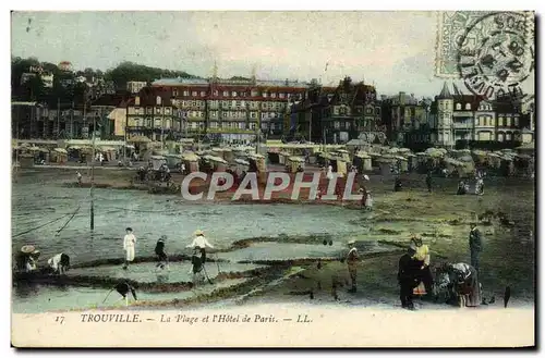 Cartes postales Trouville La plage et l&#39hotel de paris