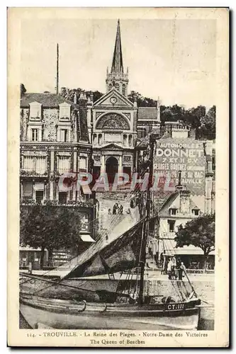 Cartes postales Trouville La reine des plages notre dame des victoires Bateau