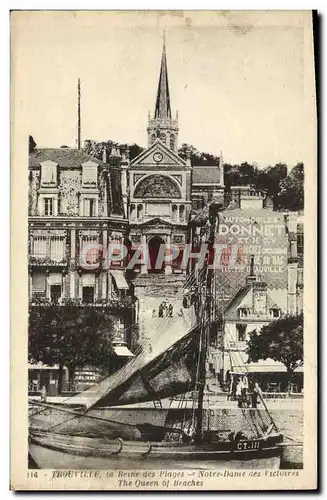 Cartes postales Trouville La reine des plages notre dame des victoires Bateau