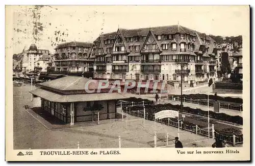 Cartes postales Trouville Reine des plages vue sur les nouveaux hotels Stade de la plage