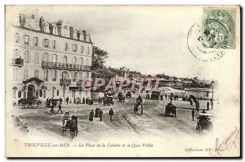 Cartes postales Trouville Sur mer la place de la cabotte et le quai vallee