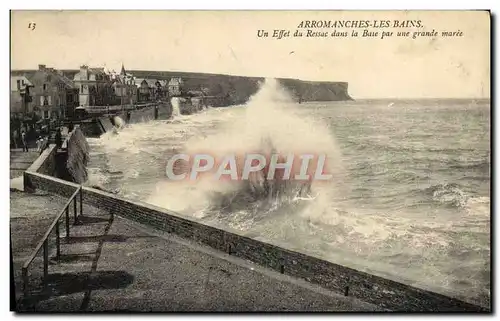 Ansichtskarte AK Arromanches Les Bains un effet du ressac dans la baie par grande maree