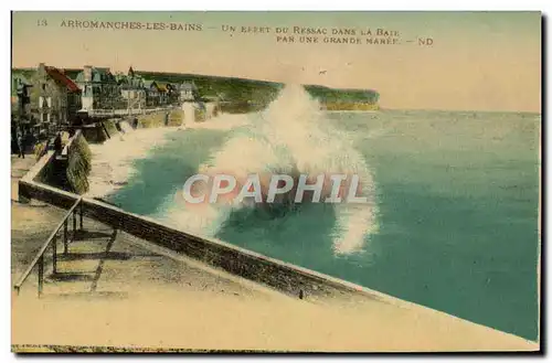 Ansichtskarte AK Arromanches Les Bains un effet du ressac dans la baie