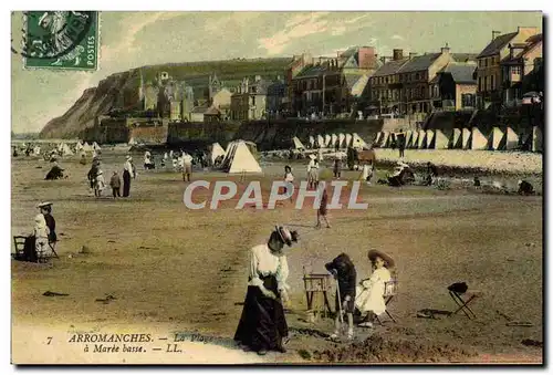 Ansichtskarte AK Arromanches La plage a maree basse