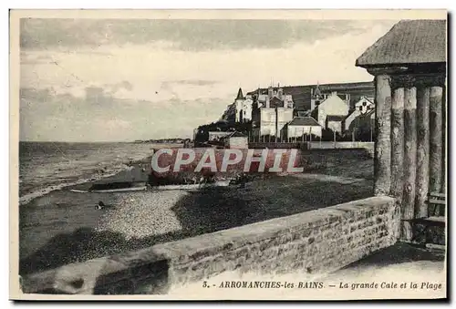 Cartes postales Arromanches Les Bains la grande cale et la plage