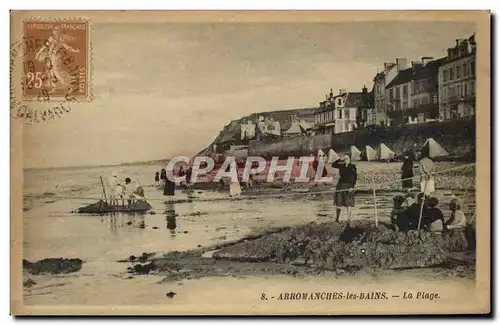 Cartes postales Arromanches Les Bains la plage