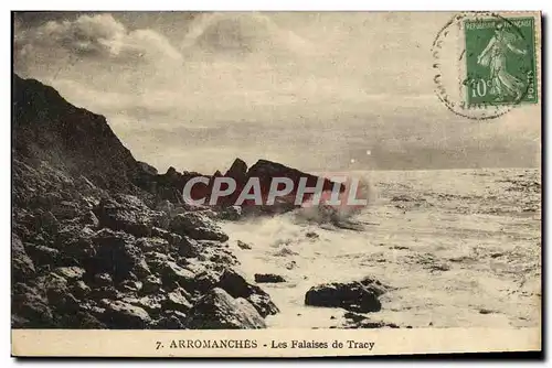 Cartes postales Arromanches Les falaises de tracy