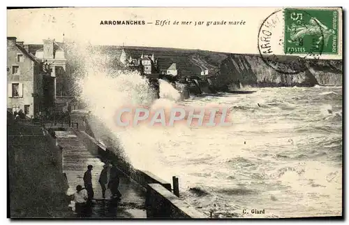 Cartes postales Arromanches Effet de mer par grande maree