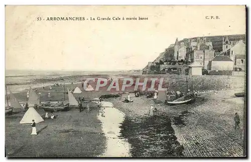 Ansichtskarte AK Arromanches La grande cale a maree basse