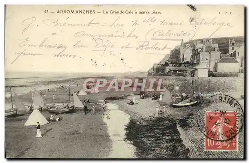 Cartes postales Arromanches La grande cale a maree basse