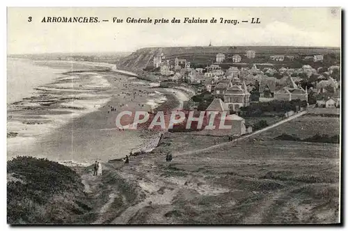 Cartes postales Arromanches Vue generale prise des falaises de tracy