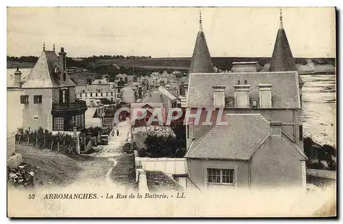 Cartes postales Arromanches La rue de la batterie