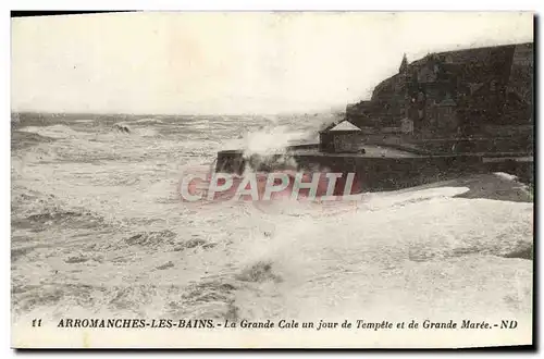 Cartes postales Arromanches Les Bains La Grande Cale un Jour De Temple Et De Grande Maree