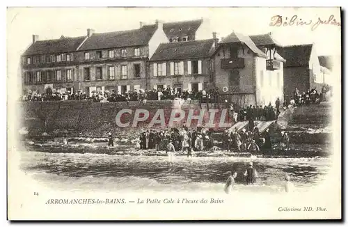 Cartes postales Arromanches Les Bains La Petite Cale A l&#39Heure Des Bains