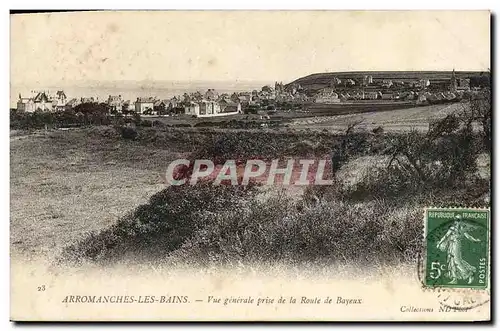 Cartes postales Arromanches Les Bains Vue Generale De La Route De Bayeux