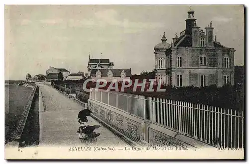 Cartes postales Asnelles La Digue De Mer Et Les Villas