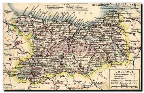 Ansichtskarte AK Calvados 6 Arrondissements Bayeux Falaise Lisieux