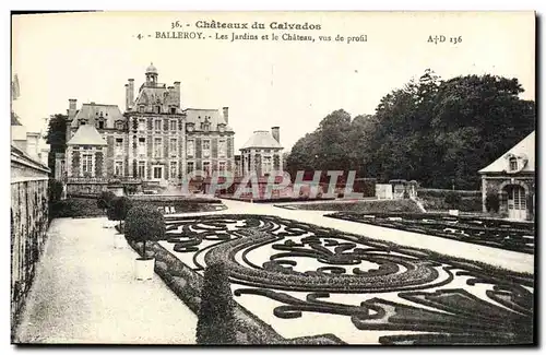 Ansichtskarte AK Chateaux du calvados Balleroy les jardins et le chateau vue de profil
